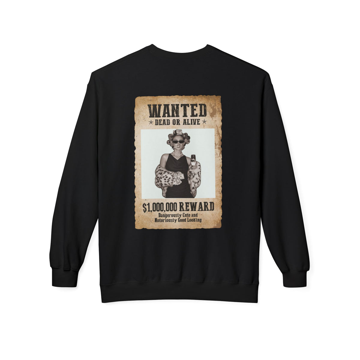 Wanted poster back | color:black